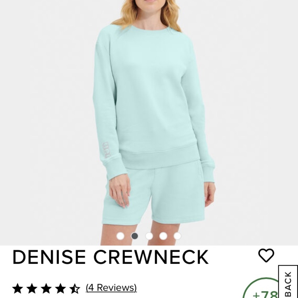 Authentic New Ugg Denise Crewneck women’s size S Crystal Lake (light blue) color